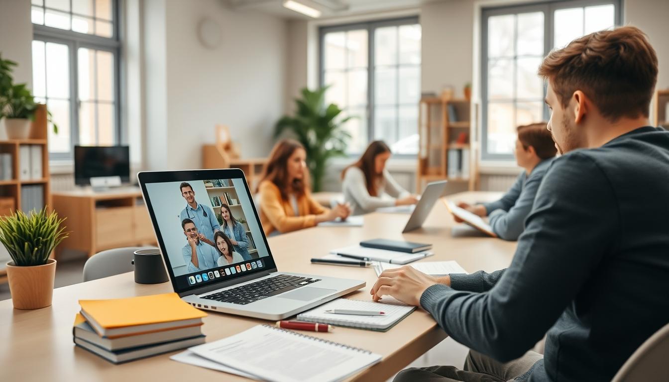 Digital learning platform with online study materials